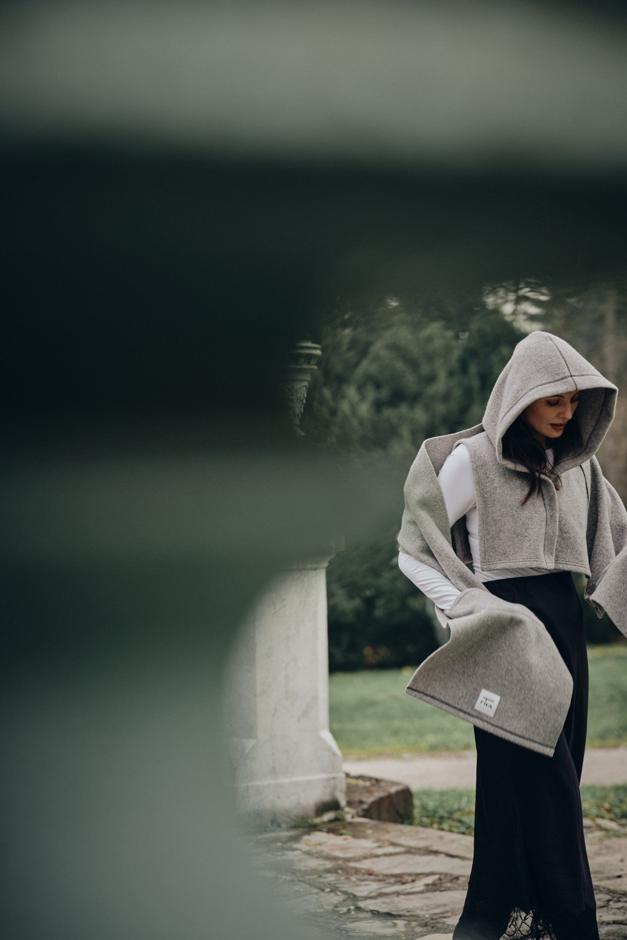 TR03-SC01-GRY — GREY POCKET SCARF